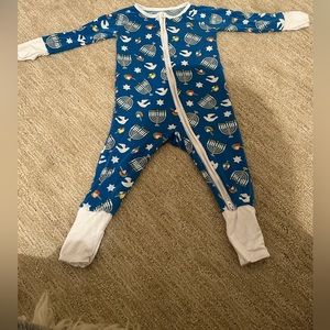 EUC Little Sleepies Hanukkah Zippy Pajamas (3-6 Months)